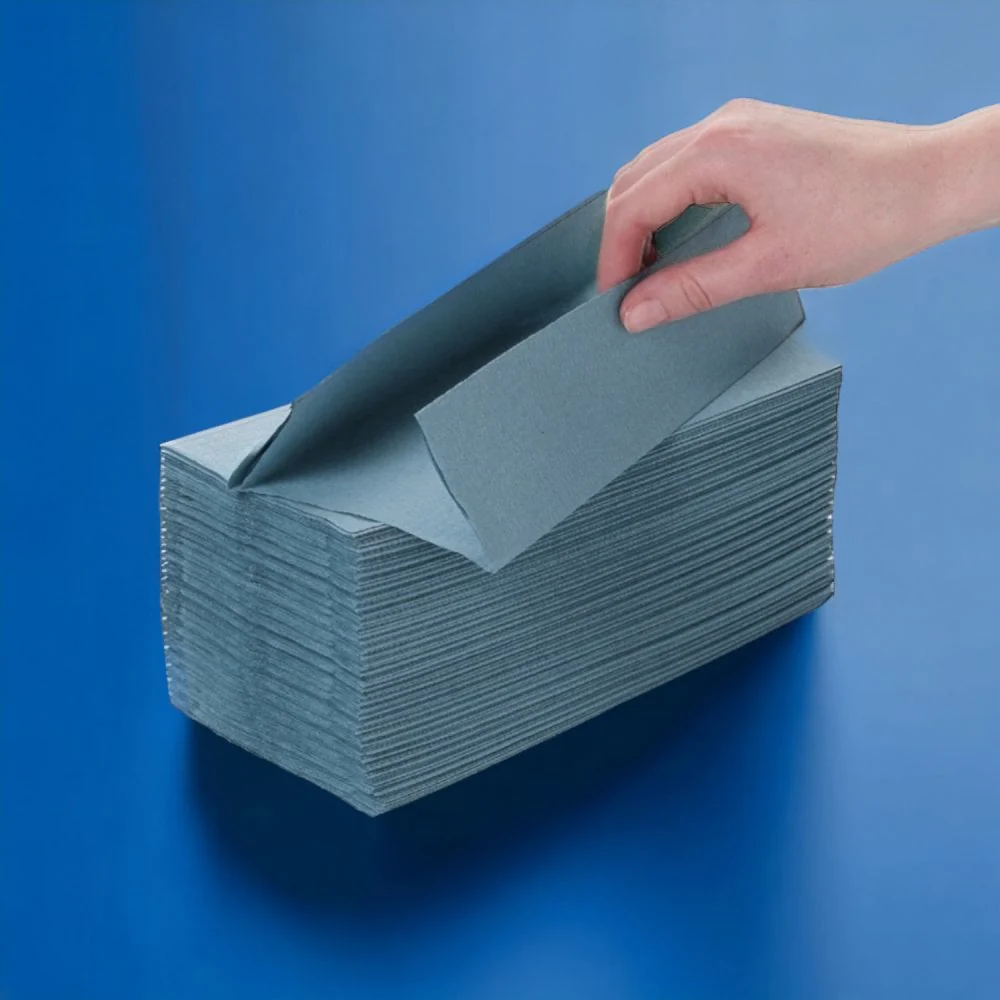 1 Ply - Blue - C-Fold - Paper Hand Towels - Image 5
