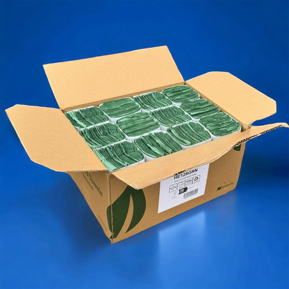 1 Ply - Green - C-Fold - Paper Hand Towels