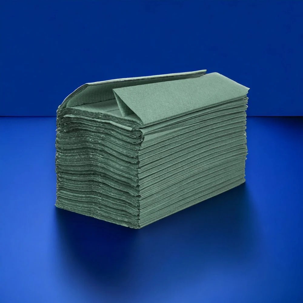 1 Ply - Green - C-Fold - Paper Hand Towels - Image 4