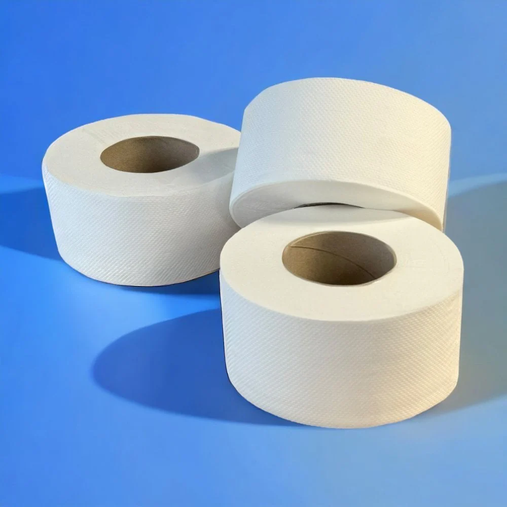 12 Embossed Mini Jumbo Toilet Rolls - Image 3