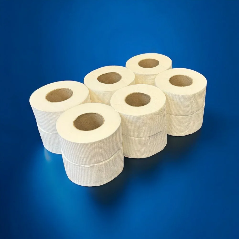 12 Embossed Mini Jumbo Toilet Rolls - Image 9