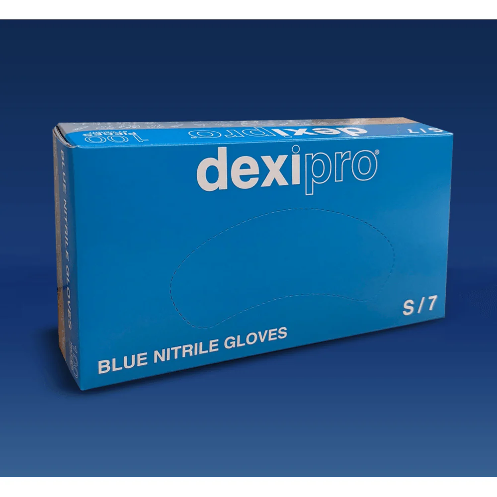 Blue Nitrile Gloves - Powder Free - Image 3