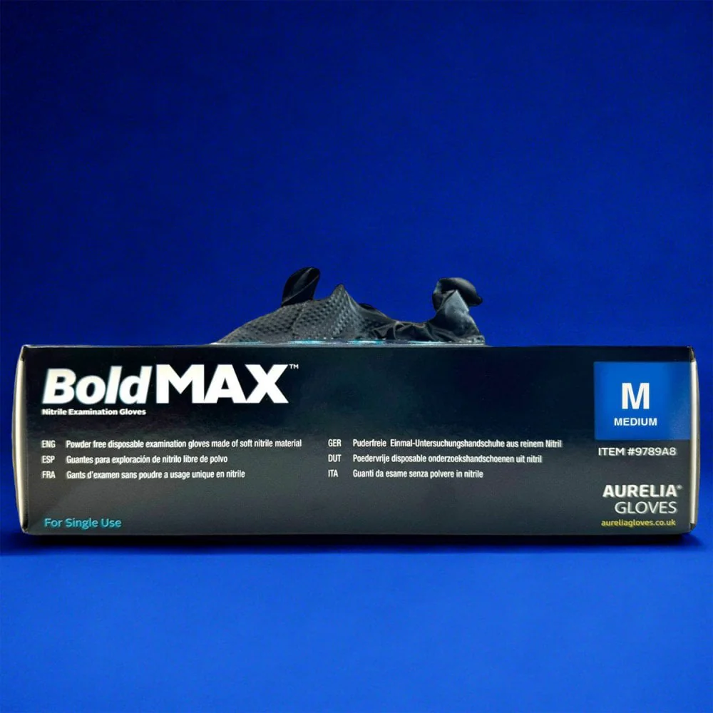 Bold MAX - Black Nitrile Gloves - Powder Free - Image 4
