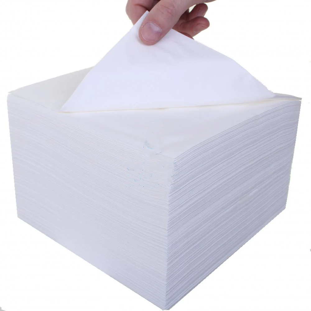 Dinner Napkins - 3 Ply - White - 40cm x 40cm - Image 3
