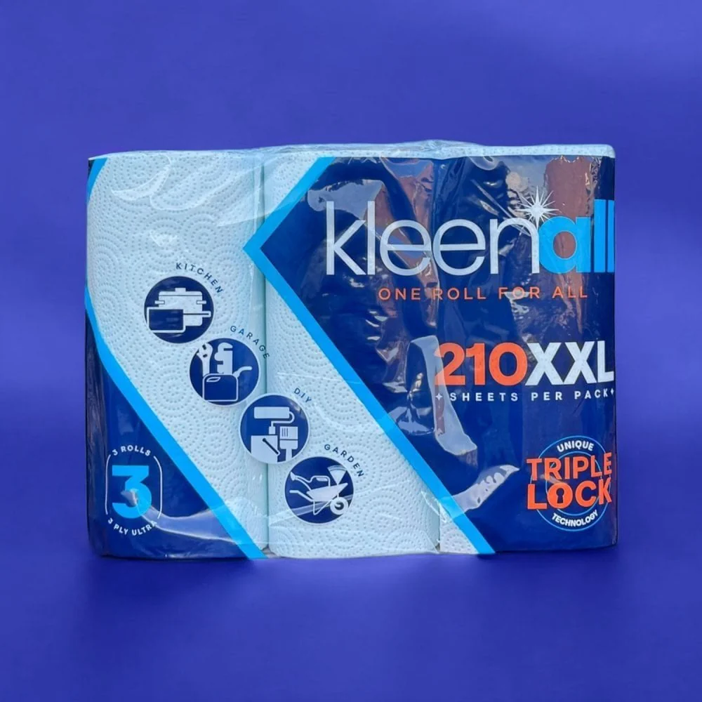 Kleenall Kitchen Rolls - 3 Ply x 12 Rolls | 2 Cases - Image 4