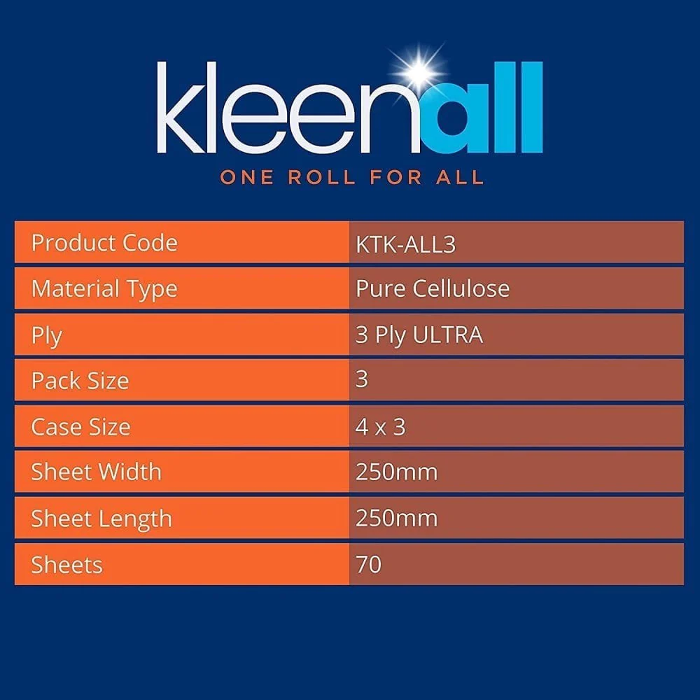Kleenall Kitchen Rolls - 3 Ply x 12 Rolls | 4 Cases - Image 7