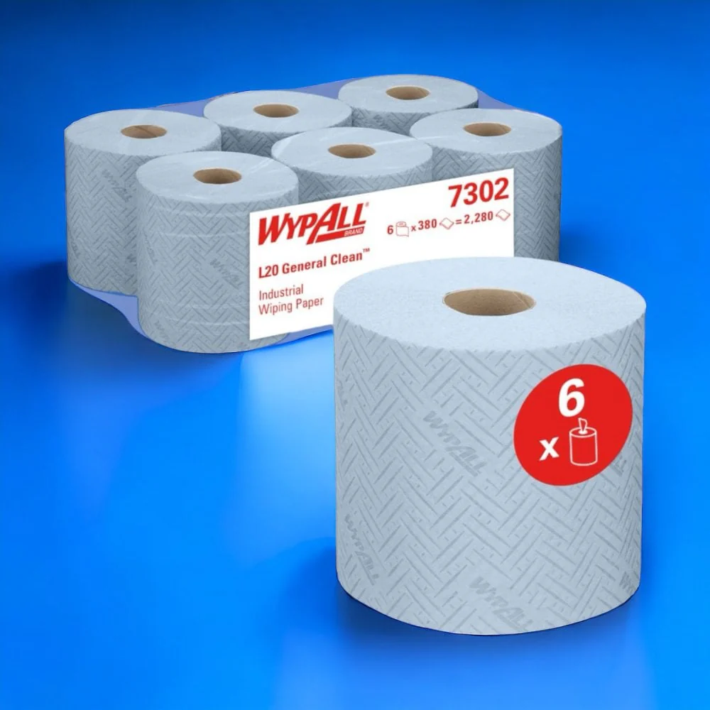 L20 Extra - 2 Ply Blue Airflex Centrefeed Rolls - Image 16